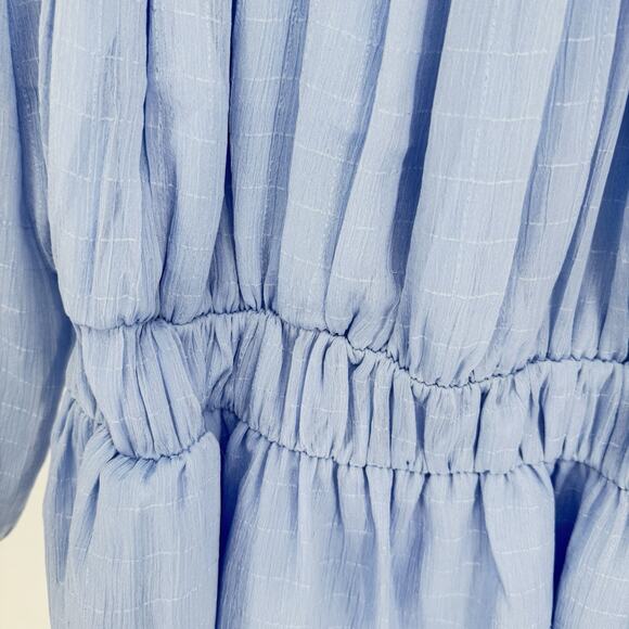 NEW Arula Altar'd State XL Light Blue Babydoll Peplum Top Romantic Princess - Picture 2 of 7